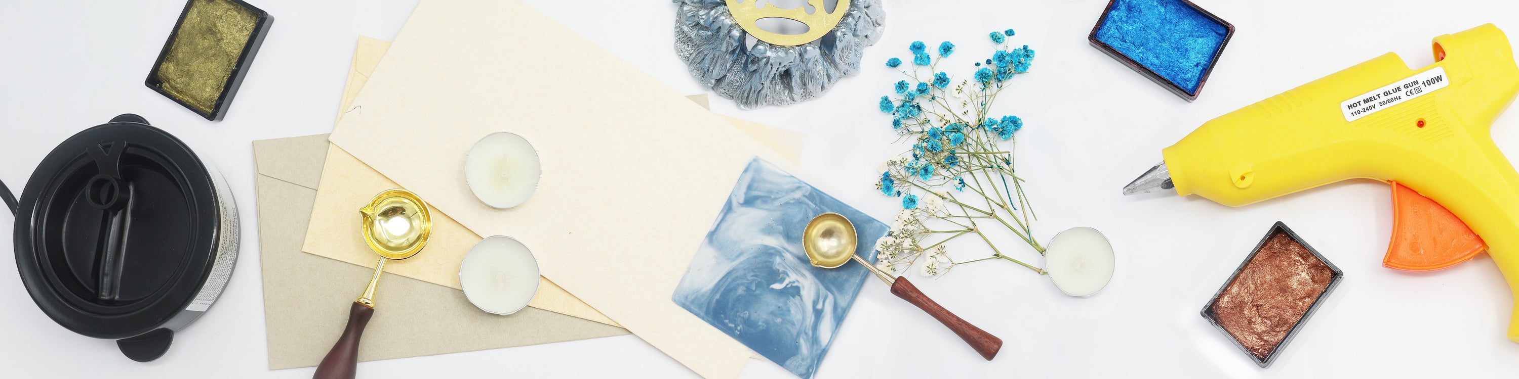 Sealing Accessories - Melting Equipment & Handles & Spoons & Envelopes & Dreed Flowers