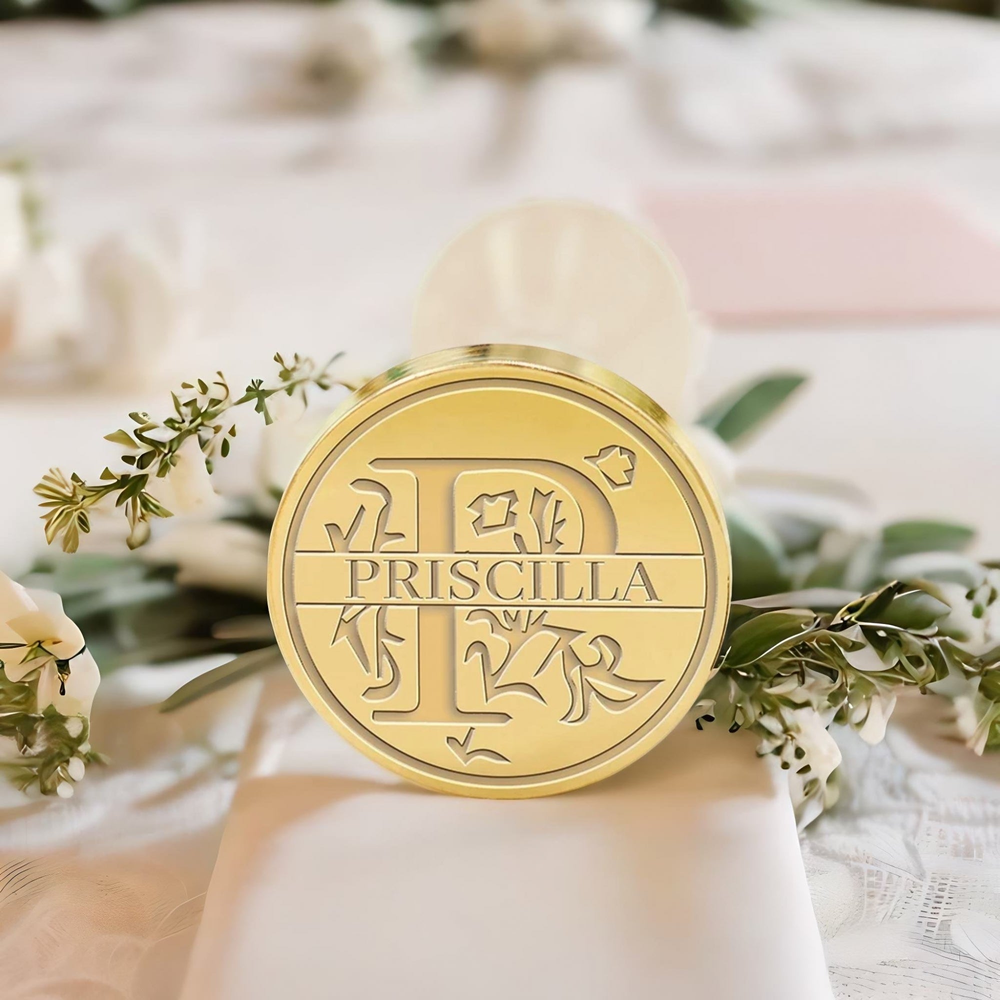Custom Capital Letter Name Wax Seal Stamp - Letter P-1