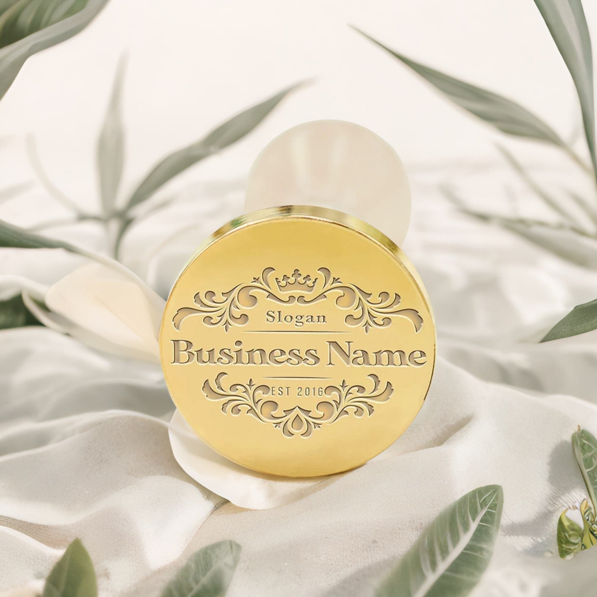 Custom Crest Wax Seal Stamps with Family, Business Logos - No.16