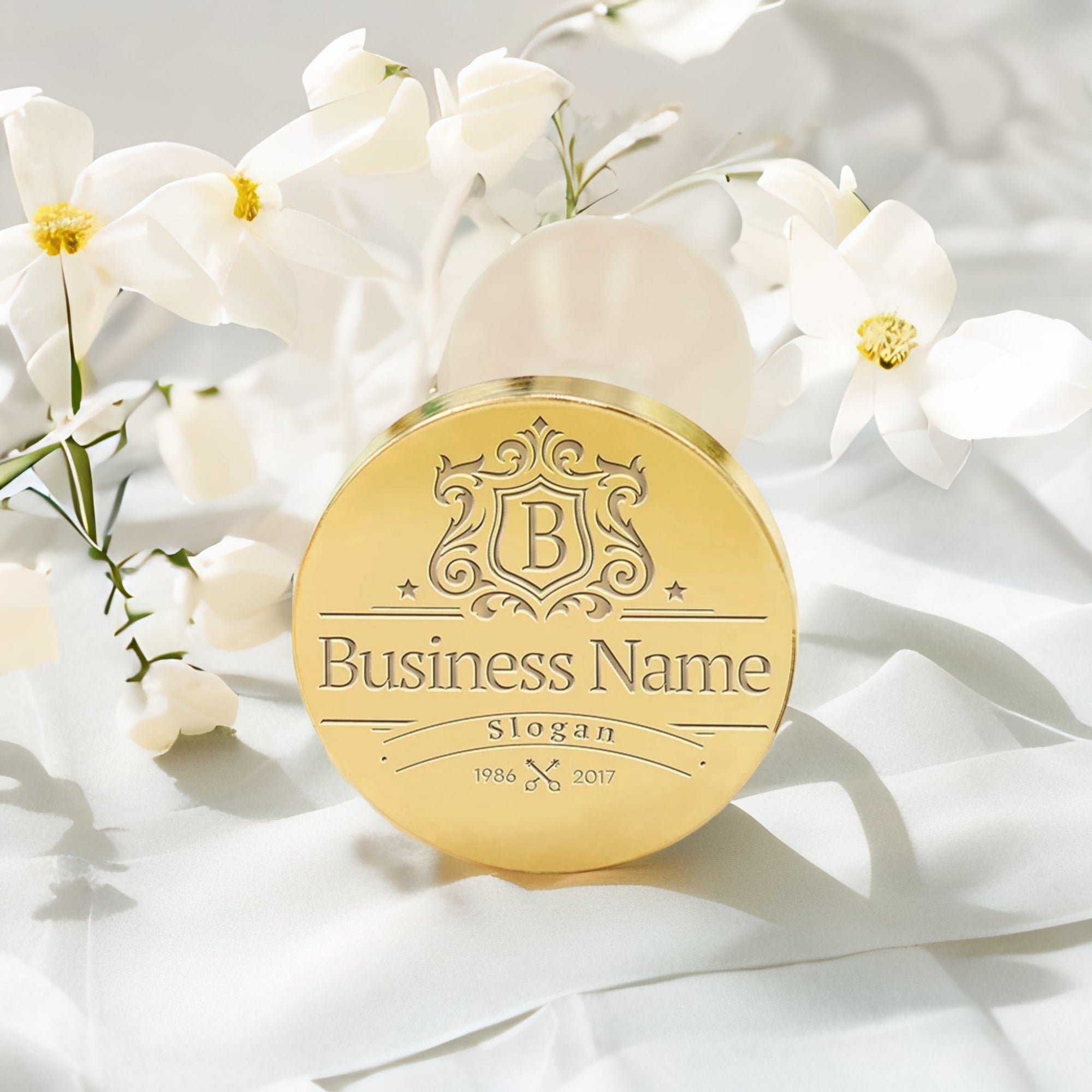 Custom Crest Wax Seal Stamps with Family, Business Logos - No.18