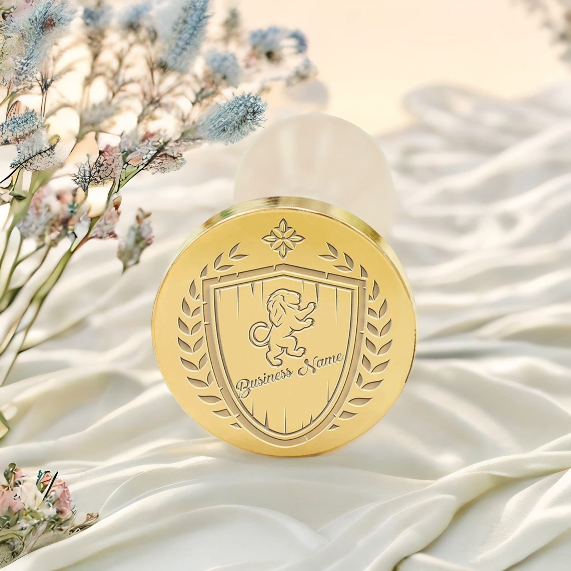 Custom Crest Wax Seal Stamps with Family, Business Logos - No.30