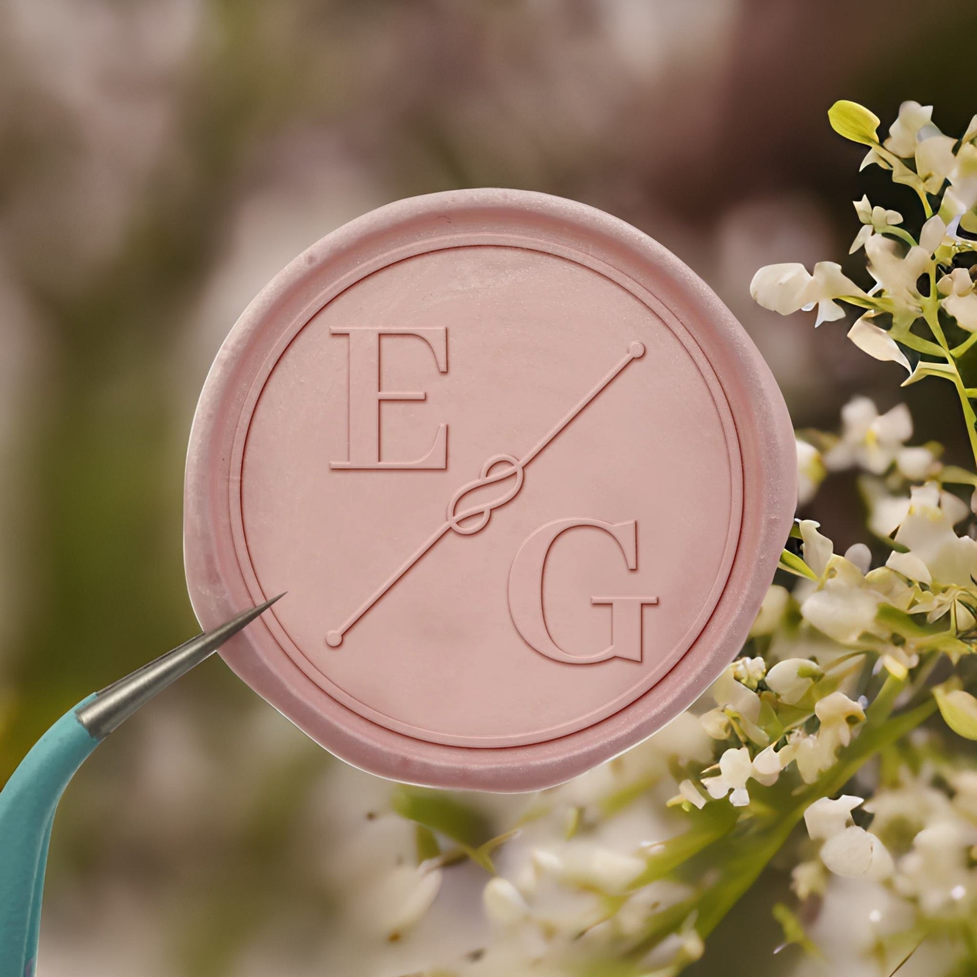 Double Initials Wedding Custom Self-Adhesive Wax Seal Stickers (36 Designs)