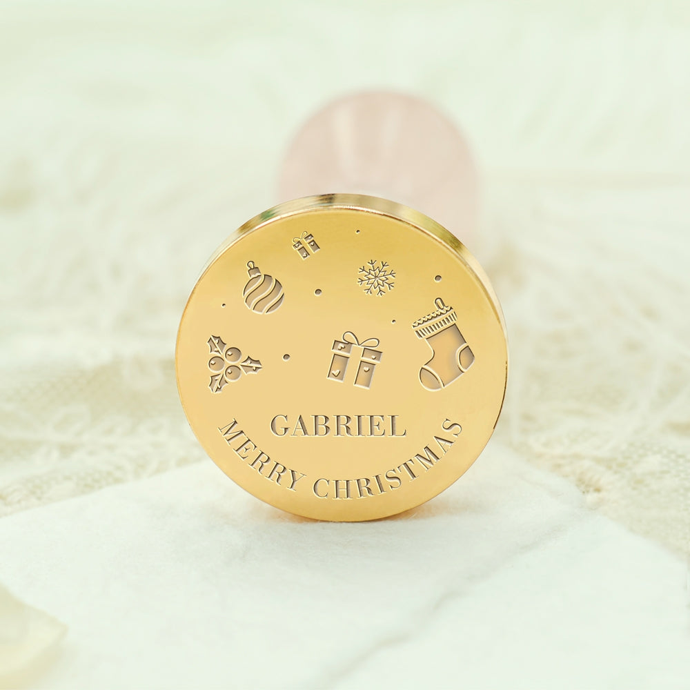 Falling Gifts Christmas Custom Name Wax Seal Stamp