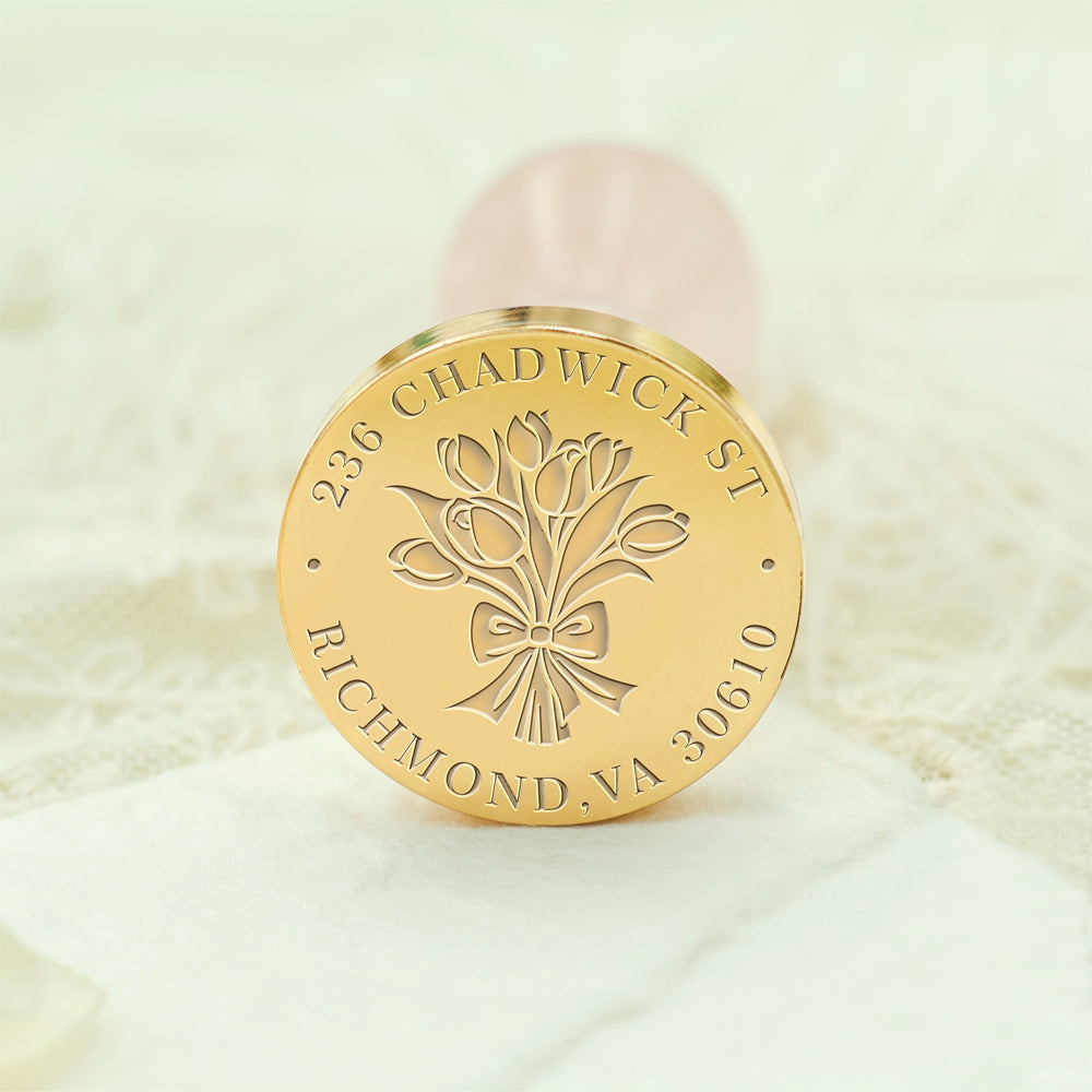 Natural Plant Custom Address Wax Seal Stamp - 15 15-3