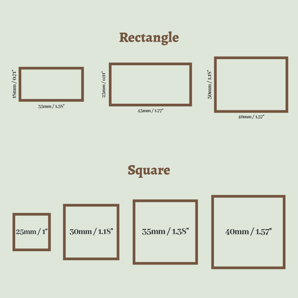 Rectangular & Square Fully Customized Wax Seal Stamp with Your Own Artwork 31
