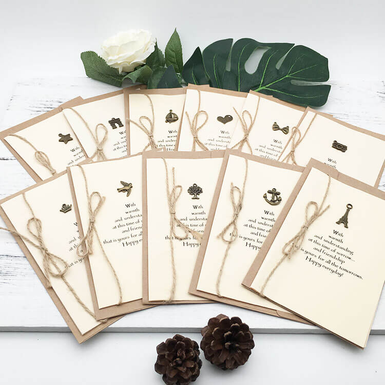 Metal Trinket Greeting Card with Hemp Twine - full collection