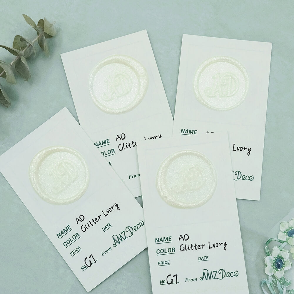 AMZ Deco Glitter Ivory Flexible Glue Gun Sealing Wax Stick