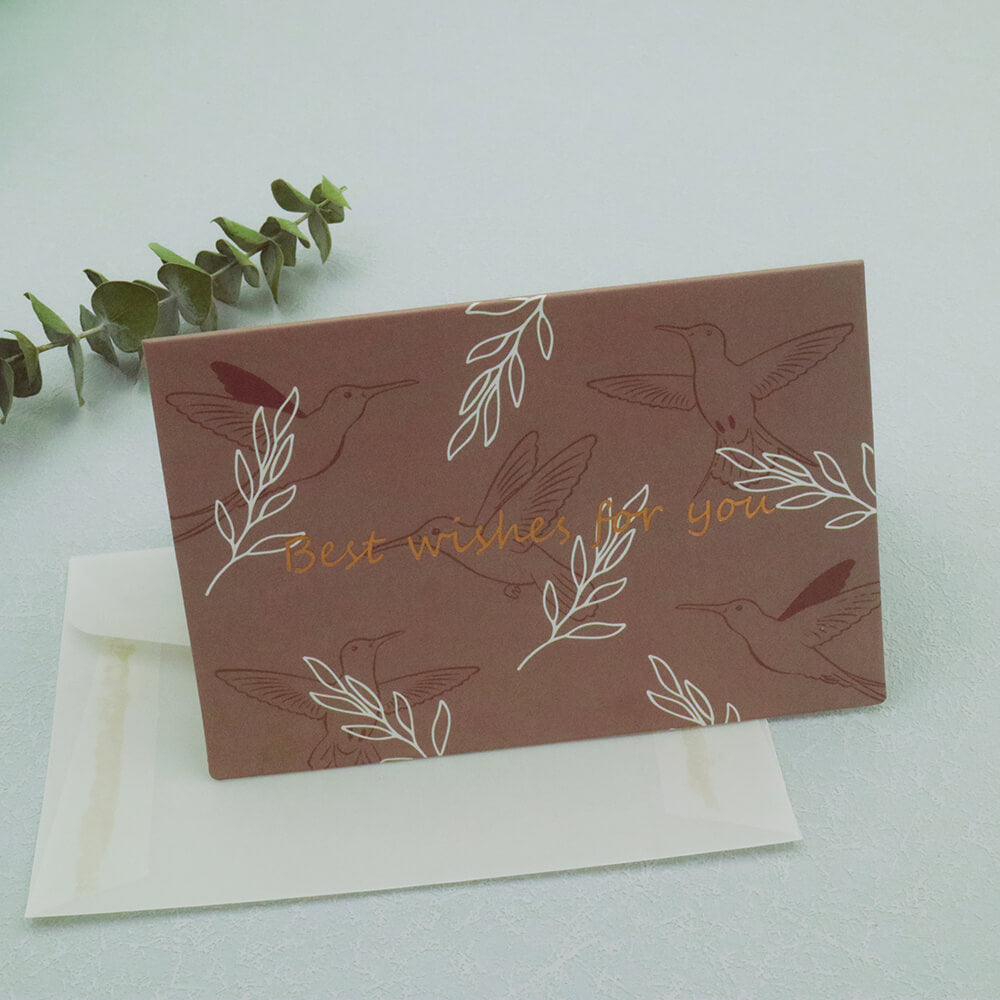 Seagull Wild Birds & Leaves Greeting Card With Envelope