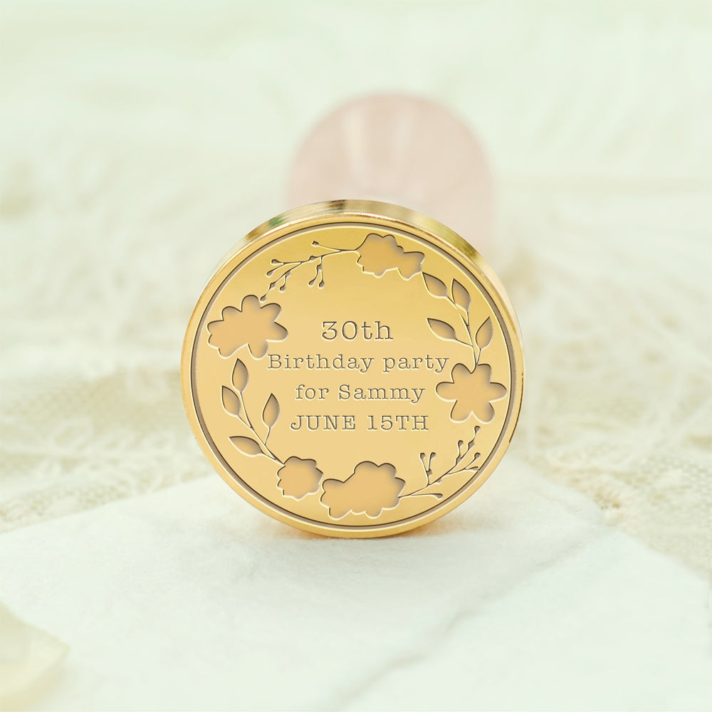 Birthday Bliss Custom Wax Seal Stamp - Style 2 2-3