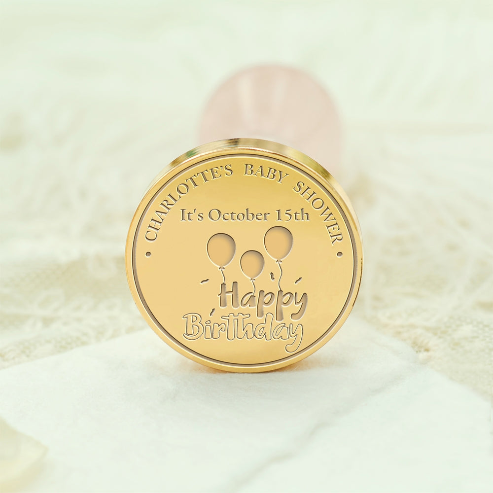 Birthday Bliss Custom Wax Seal Stamp - Style 8 8-3