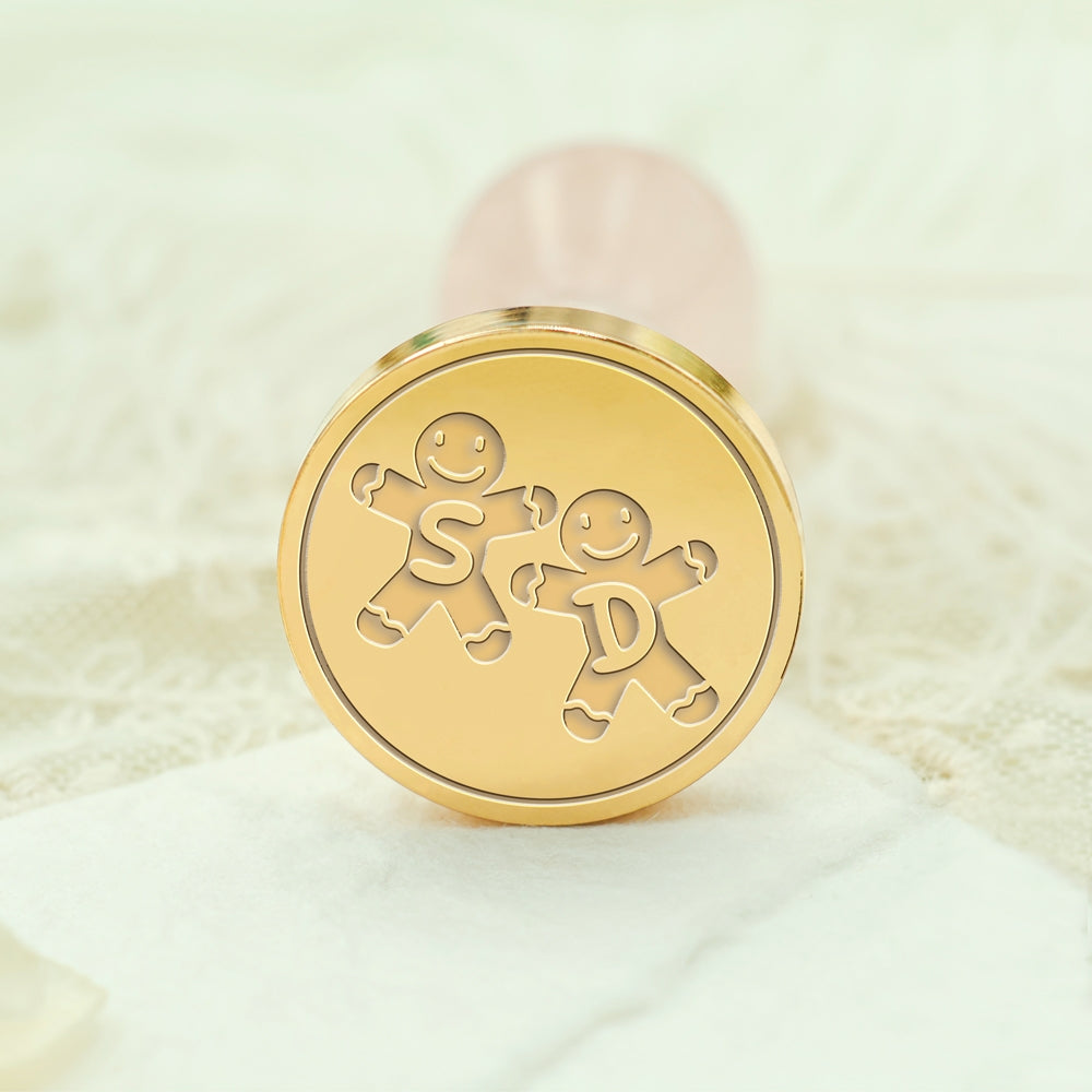 Gingerbread Man Christmas Custom Name Wax Seal Stamp