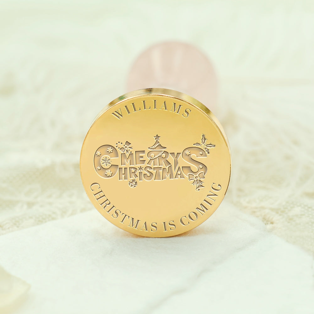 Merry Christmas Custom Name Wax Seal Stamp
